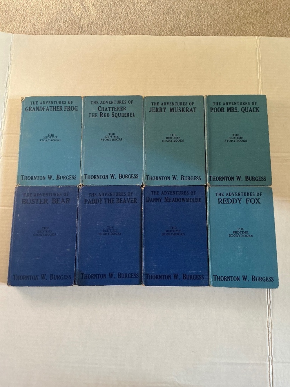 1943 The Adventures Of Book Lot Thornton W. Burgess Hardcover 8 Books